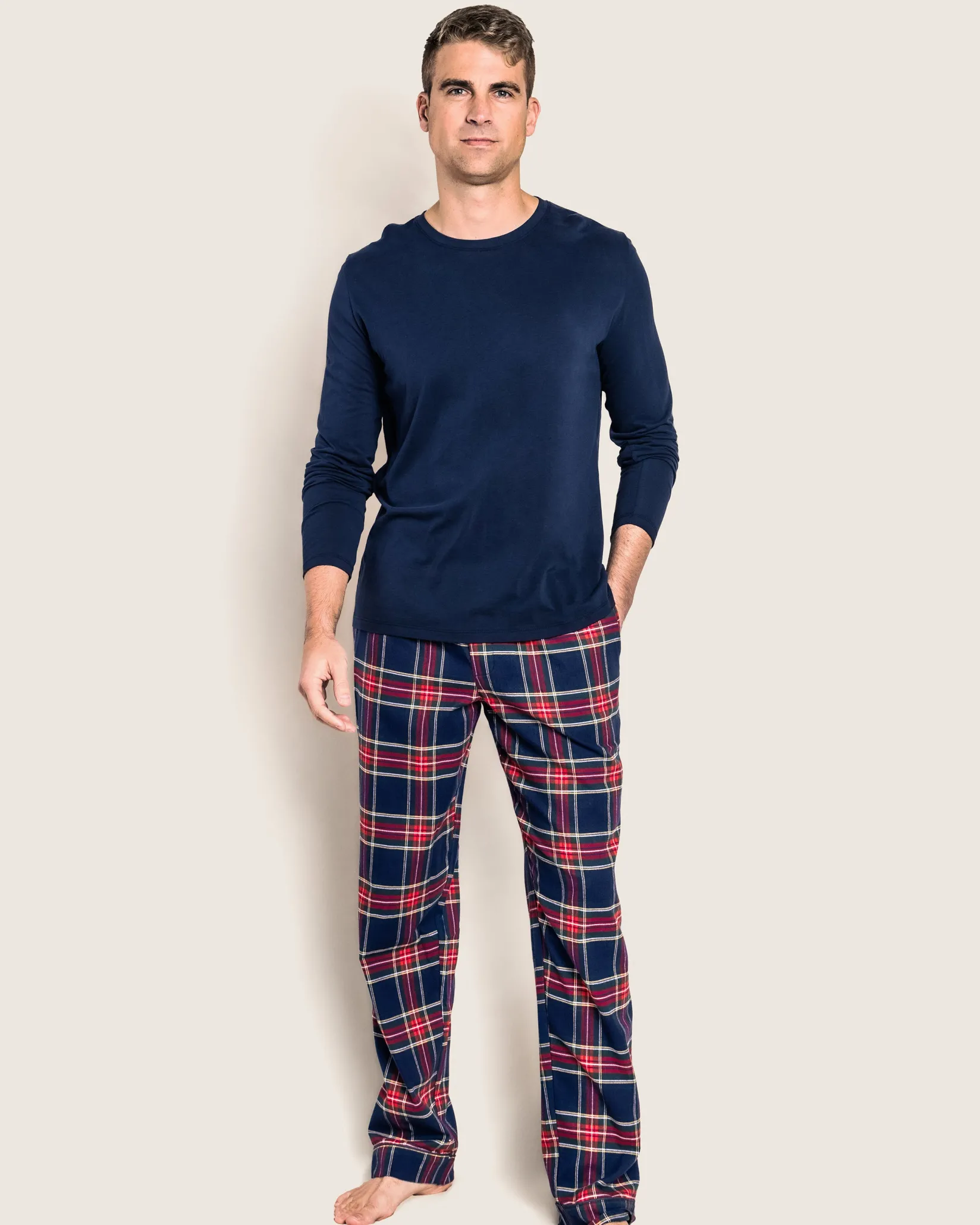 Petite Plume Men's Brushed Cotton Pants in Windsor Tartan