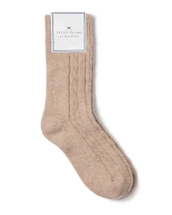 Petite Plume Men's Cashmere Sock in Camel