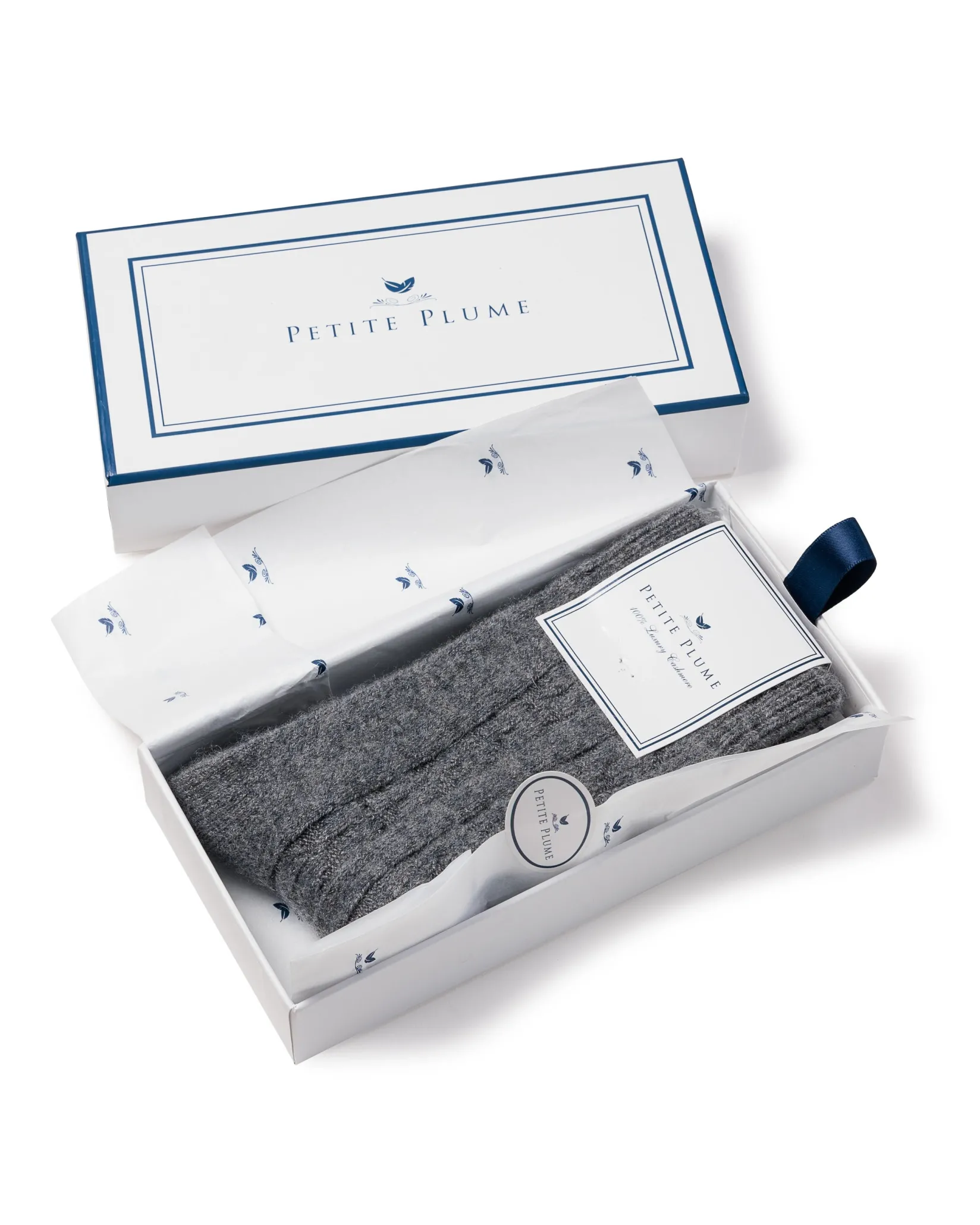 Petite Plume Men's Cashmere Sock in Navy