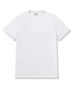 Petite Plume Men's Pima Essential Crew Neck Tee in White