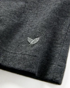Petite Plume Men's Pima Essential Crew Neck Tee in Dark Heather Grey