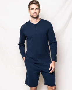 Petite Plume Men's Pima Henley in Navy