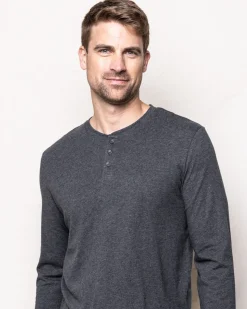 Petite Plume Men's Pima Henley in Navy