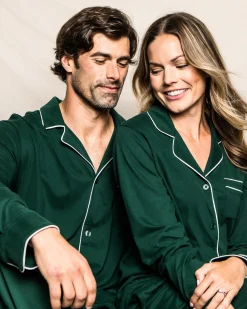 Petite Plume Men's Pima Pajama Set in Bordeaux