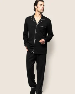 Petite Plume Men's Pima Pajama Set in Bordeaux
