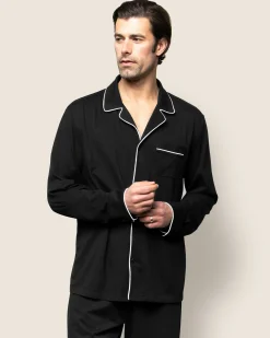 Petite Plume Men's Pima Pajama Set in Bordeaux