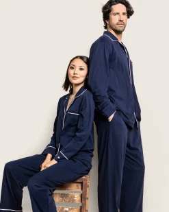 Petite Plume Men's Pima Pajama Set in Black