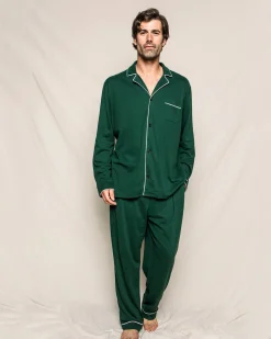 Petite Plume Men's Pima Pajama Set in Evergreen