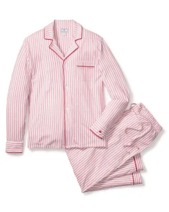 Petite Plume Men's Pima Pajama Set in Navy French Ticking
