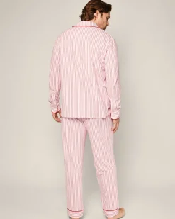 Petite Plume Men's Pima Pajama Set in Navy French Ticking