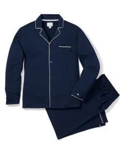 Petite Plume Men's Pima Pajama Set in Navy