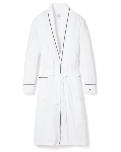 Petite Plume Men's Pima Robe in Navy
