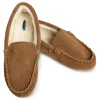Petite Plume Men's Suede Slippers in Tan