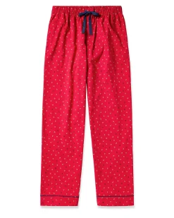 Petite Plume Men's Twill Pajama Pant in Anchors Away