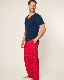 Petite Plume Men's Twill Pajama Pant in Anchors Away