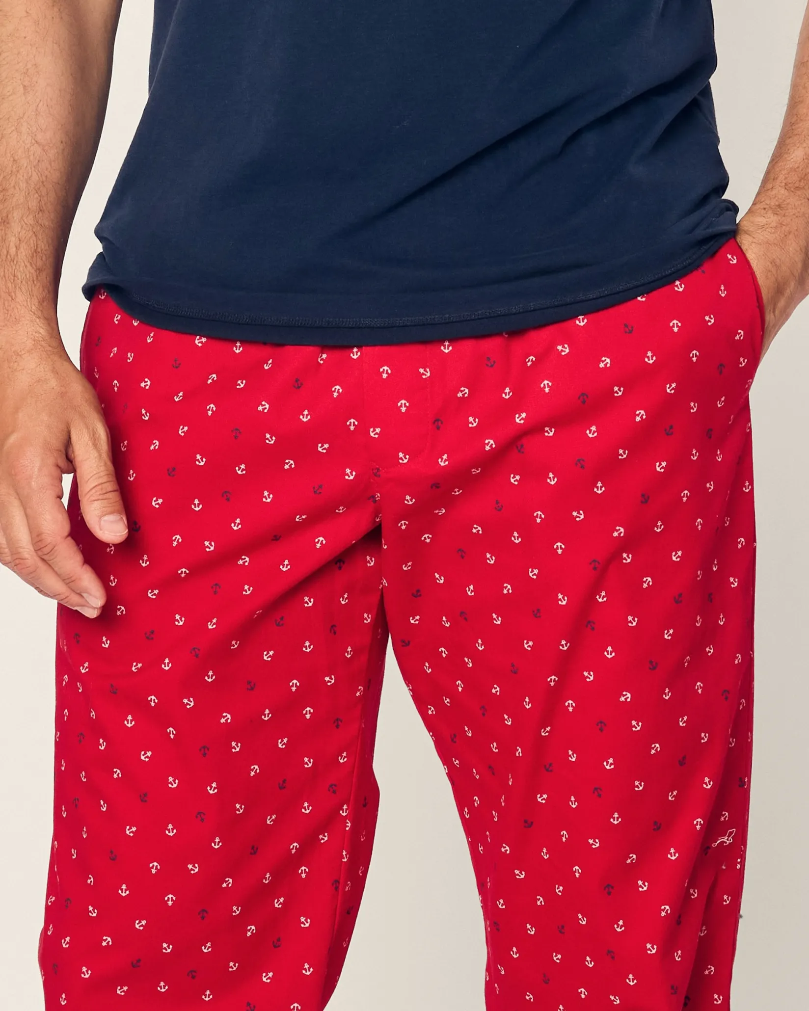 Petite Plume Men's Twill Pajama Pant in Anchors Away