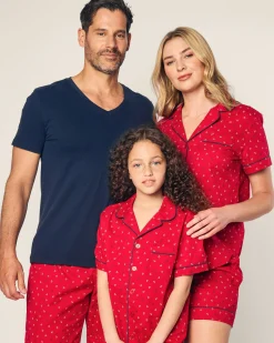 Petite Plume Men's Twill Pajama Pant in Anchors Away