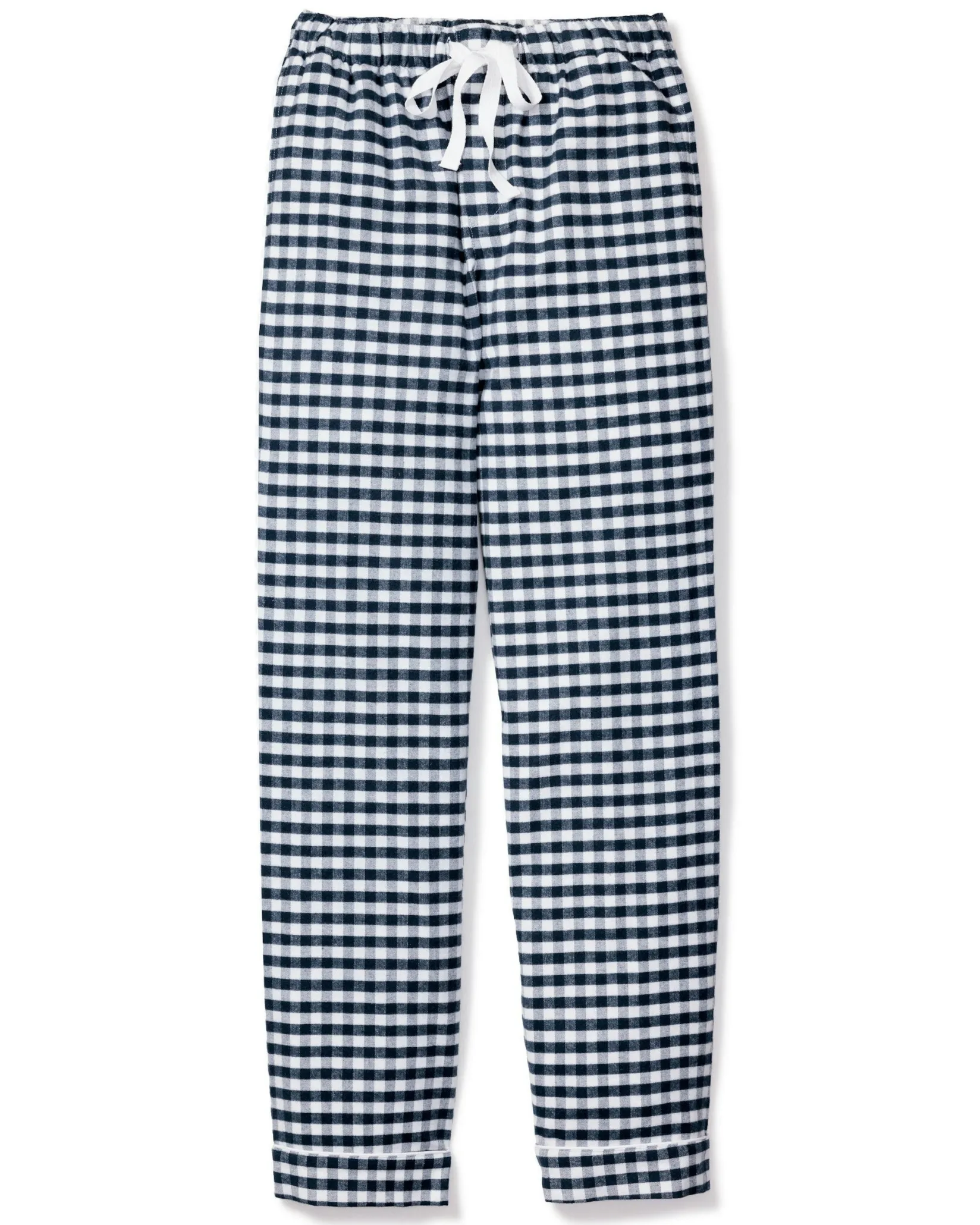 Petite Plume Men's Twill Pajama Pant in Light Blue Gingham
