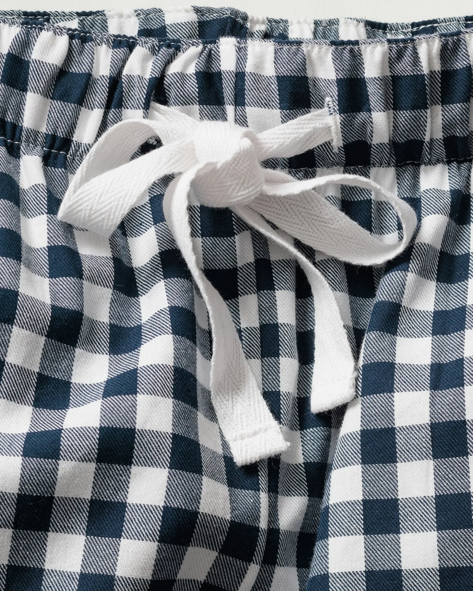 Petite Plume Men's Twill Pajama Pant in Light Blue Gingham