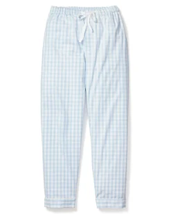 Petite Plume Men's Twill Pajama Pant in Navy Gingham