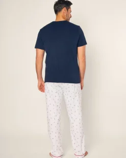 Petite Plume Men's Twill Pajama Pant in Coastal Charms