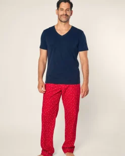 Petite Plume Men's Twill Pajama Pant in Coastal Charms