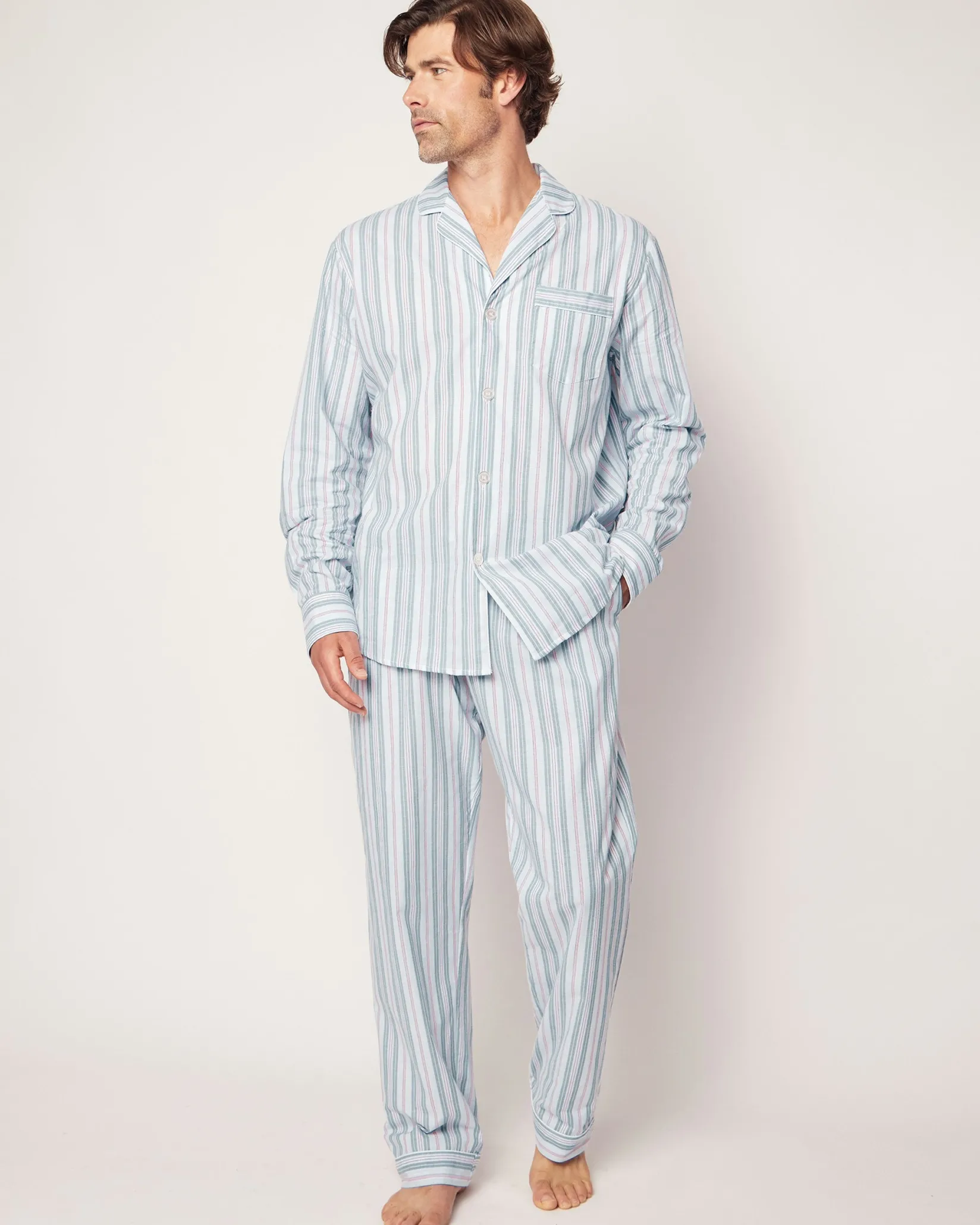 Petite Plume Men's Twill Pajama Set in