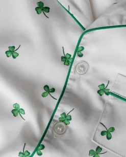 Petite Plume Men's Twill Pajama Set in Shamrocks