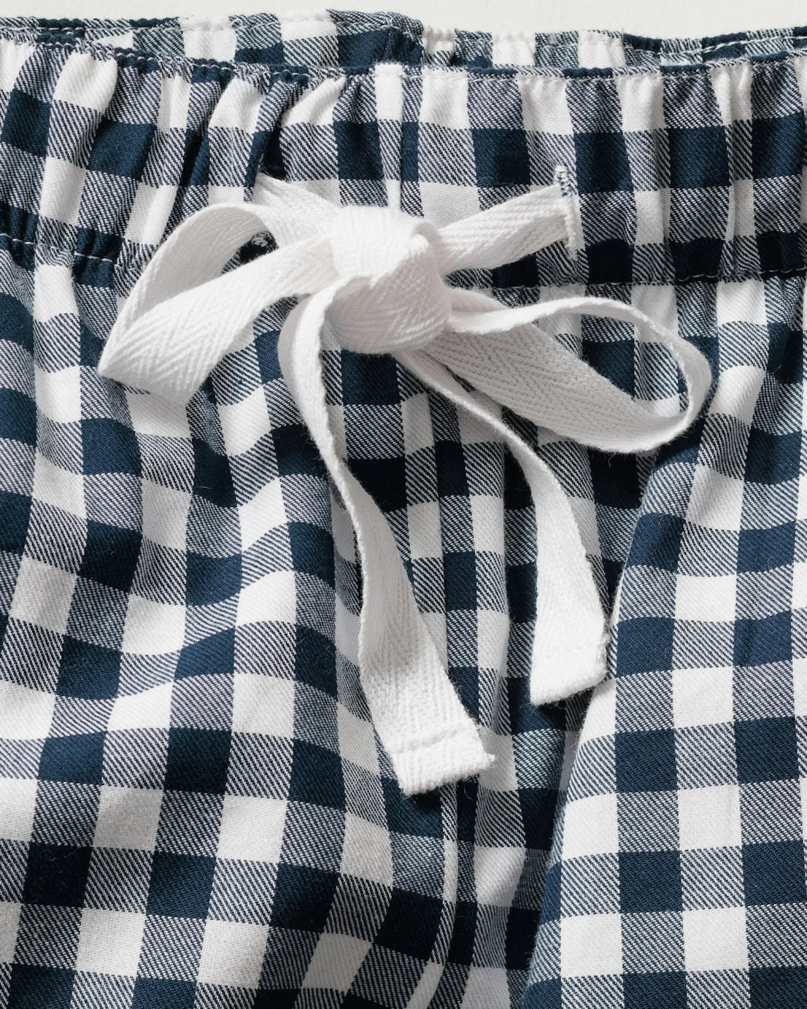 Petite Plume Men's Twill Pajama Set in Navy Gingham