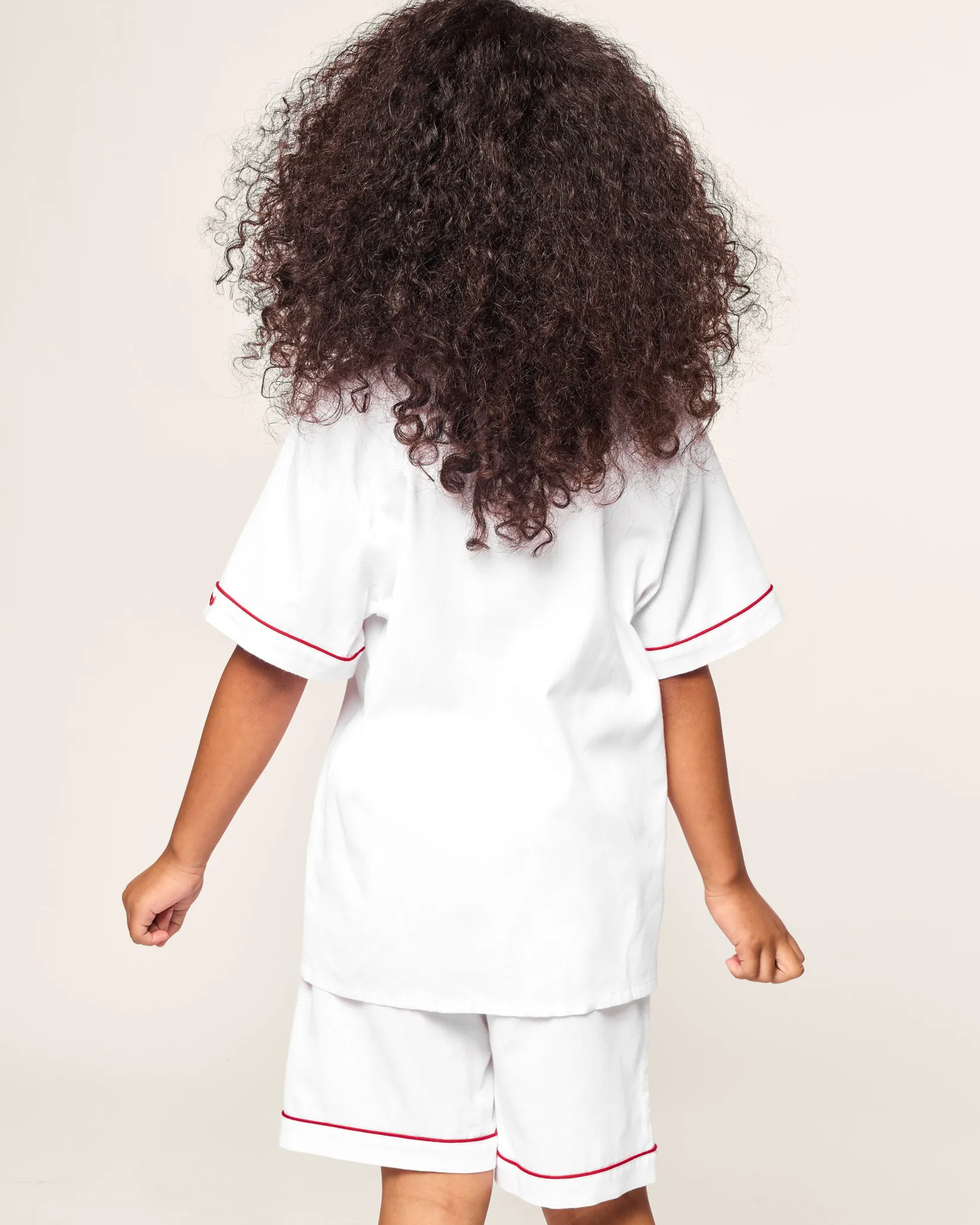 Kids Petite Plume x Eden Rock St Barth Kid's White Twill Short Set