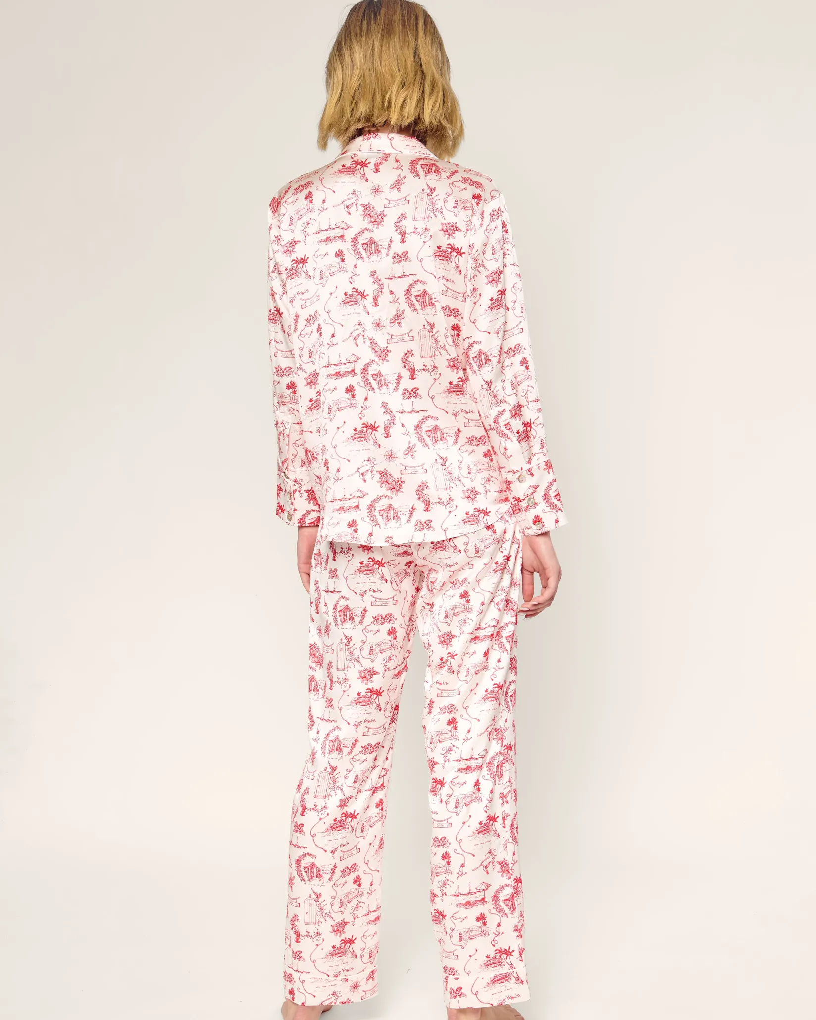 Women Petite Plume x Eden Rock Reverie Women's Silk Pajama Set