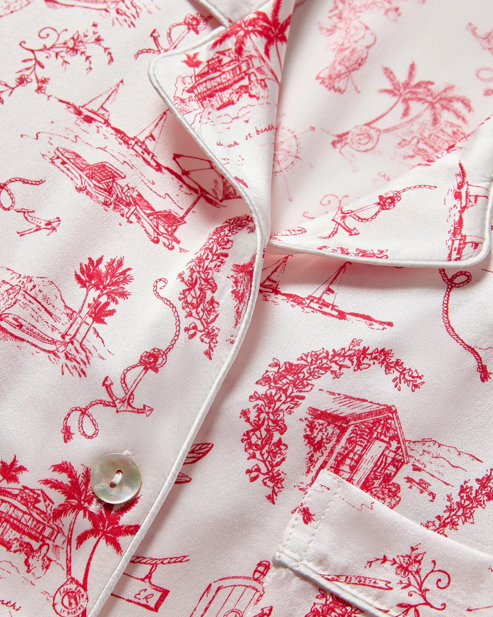 Women Petite Plume x Eden Rock Reverie Women's Silk Pajama Set