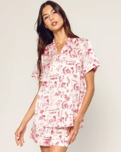 Women Petite Plume x Eden Rock Reverie Women's Silk Short Set