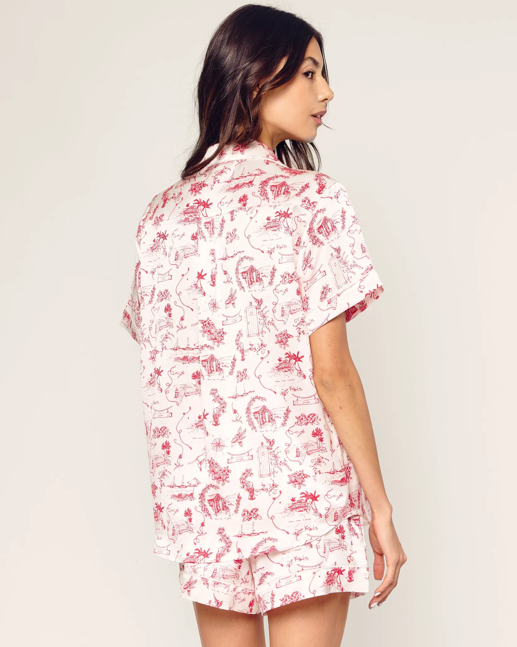 Women Petite Plume x Eden Rock Reverie Women's Silk Short Set