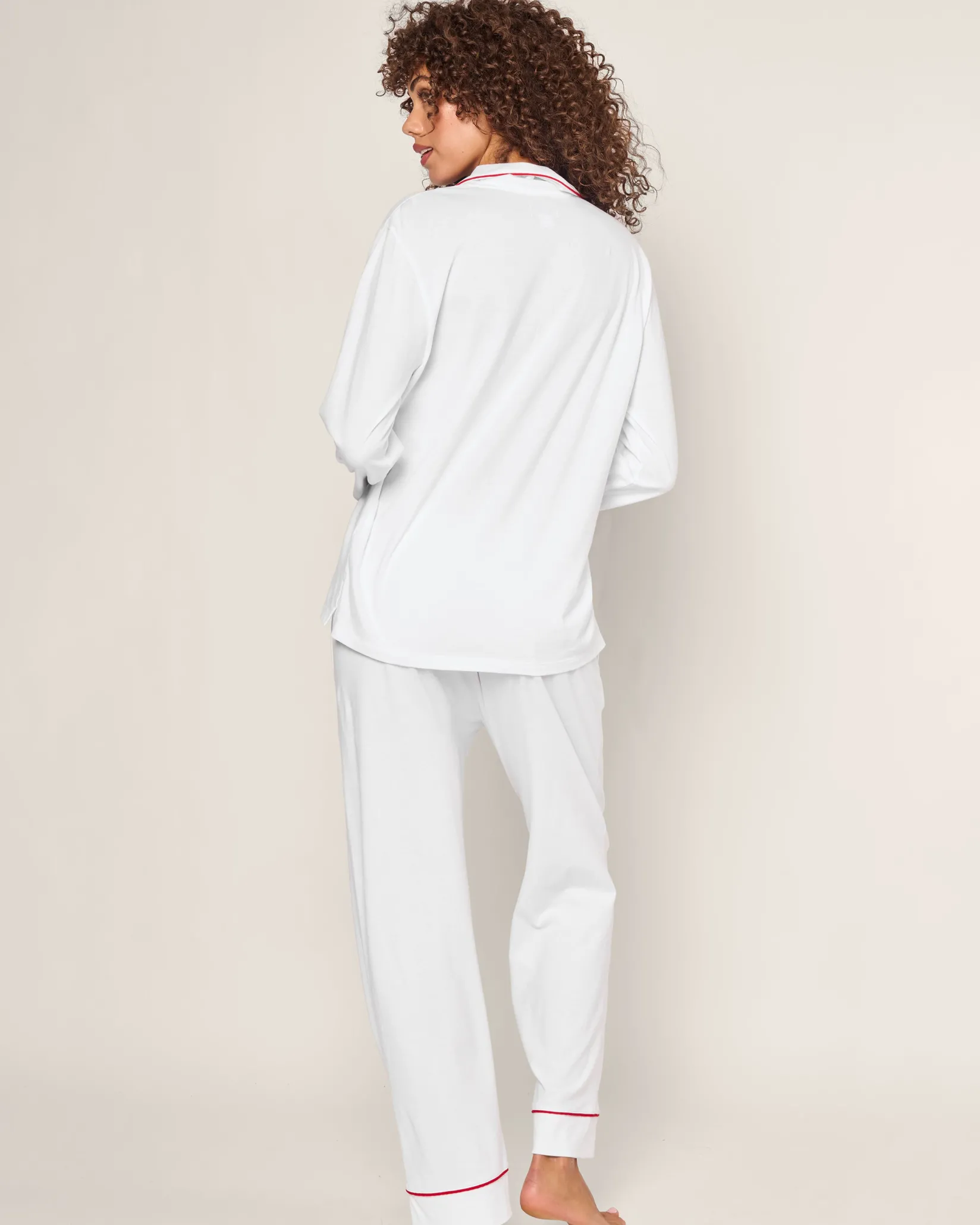 Women Petite Plume x Eden Rock St Barth Women's White Pima Pajama Set