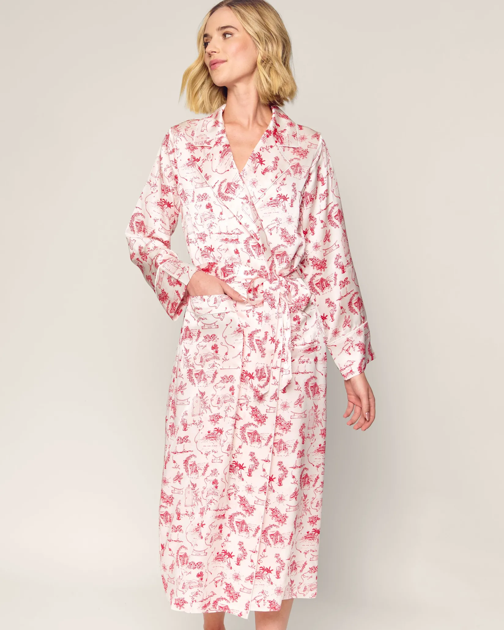 Women Petite Plume x Eden Rock Reverie Women's Silk Robe