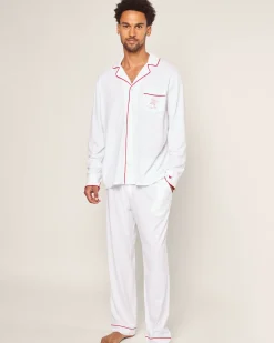 Petite Plume x Eden Rock St Barth Men's White Pima Pajama Set