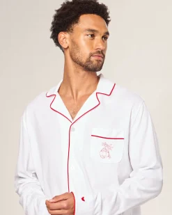 Petite Plume x Eden Rock St Barth Men's White Pima Pajama Set