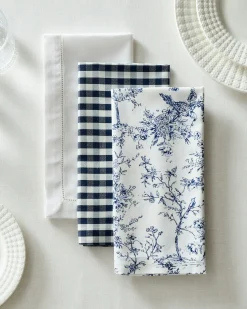 Petite Plume Signature Twill Napkins in Vintage French Stripes