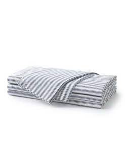 Petite Plume Signature Twill Napkins in Navy French Ticking