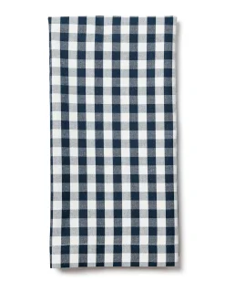 Petite Plume Signature Twill Napkins in Navy Gingham