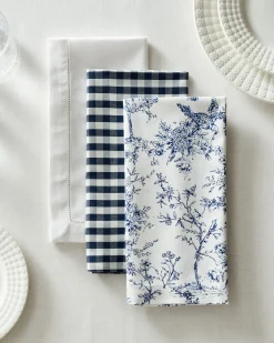 Petite Plume Signature Twill Napkins in White