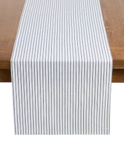 Petite Plume Signature Twill Runner in Navy French Ticking