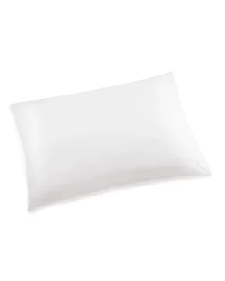 Petite Plume Silk Pillow Cover in White