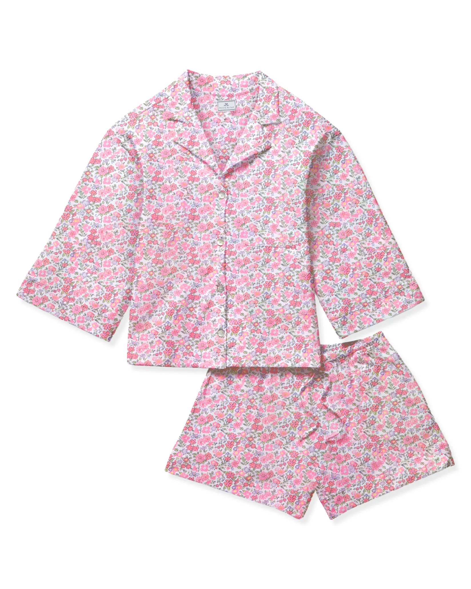 Women Petite Plume The Olivia Pima Short Set in Fleurs de Rose