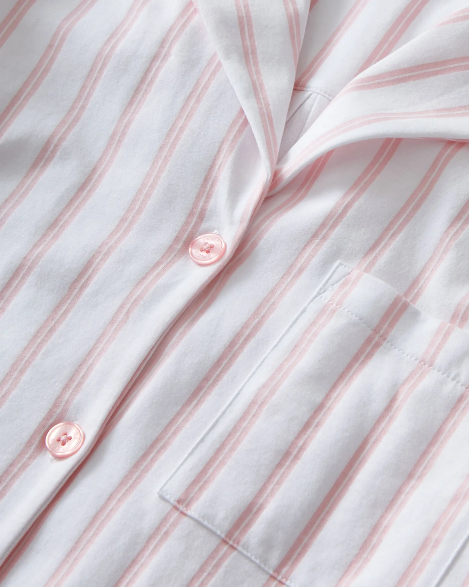 Women Petite Plume The Olivia Pima Short Set in Pink Stripe