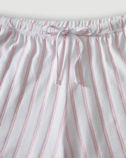 Women Petite Plume The Olivia Pima Short Set in Pink Stripe