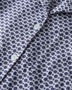 Women Petite Plume The Olivia Pima Short Set in Navy Foulard