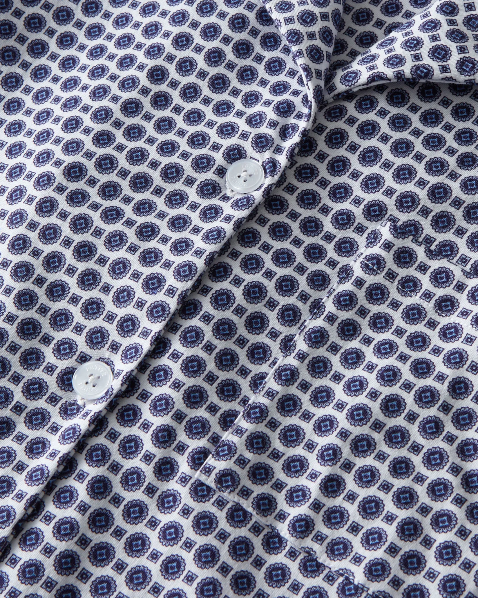 Women Petite Plume The Olivia Pima Short Set in Navy Foulard