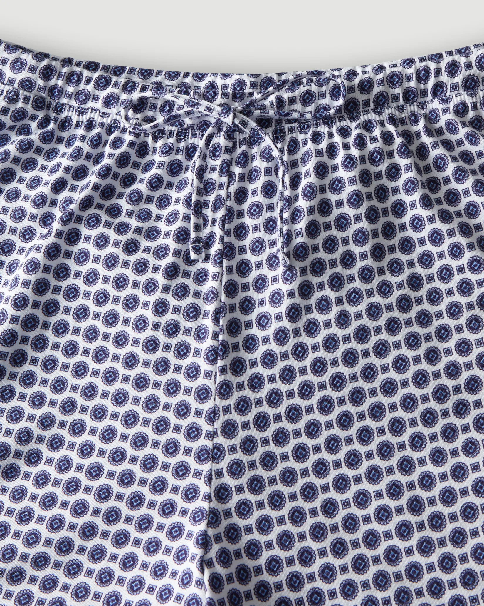 Women Petite Plume The Olivia Pima Short Set in Navy Foulard
